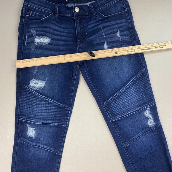 KanCan Jeans Women 9 28 Skinny Moto Distressed Ankle Fray Raw Hem 31x28 KC8201SD - Picture 7 of 13